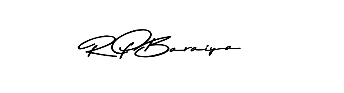 R P Baraiya stylish signature style. Best Handwritten Sign (Asem Kandis PERSONAL USE) for my name. Handwritten Signature Collection Ideas for my name R P Baraiya. R P Baraiya signature style 9 images and pictures png