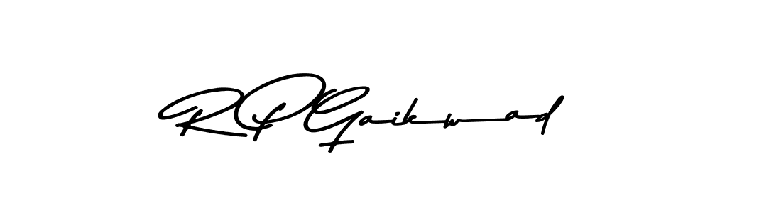 How to make R P Gaikwad name signature. Use Asem Kandis PERSONAL USE style for creating short signs online. This is the latest handwritten sign. R P Gaikwad signature style 9 images and pictures png