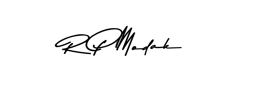 Make a beautiful signature design for name R P Modak. With this signature (Asem Kandis PERSONAL USE) style, you can create a handwritten signature for free. R P Modak signature style 9 images and pictures png