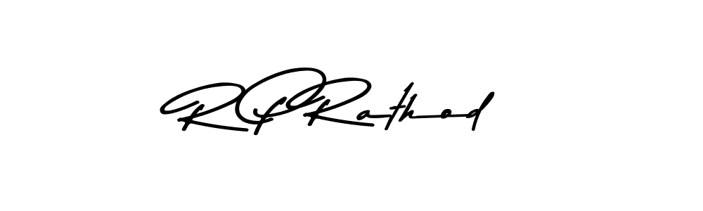 How to make R P Rathod name signature. Use Asem Kandis PERSONAL USE style for creating short signs online. This is the latest handwritten sign. R P Rathod signature style 9 images and pictures png