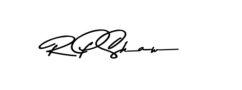 How to make R P Shaw name signature. Use Asem Kandis PERSONAL USE style for creating short signs online. This is the latest handwritten sign. R P Shaw signature style 9 images and pictures png