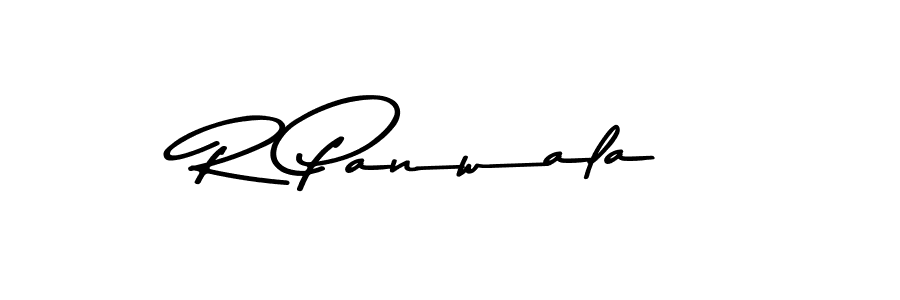 How to make R Panwala name signature. Use Asem Kandis PERSONAL USE style for creating short signs online. This is the latest handwritten sign. R Panwala signature style 9 images and pictures png