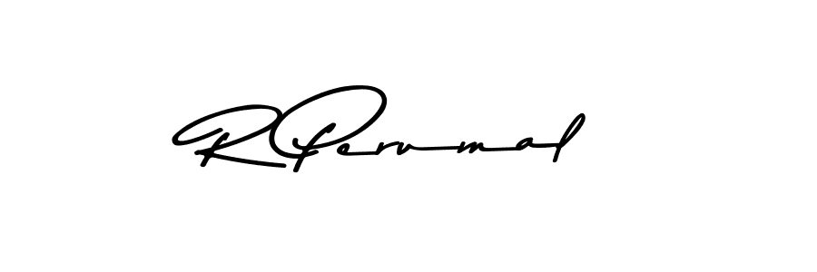 You should practise on your own different ways (Asem Kandis PERSONAL USE) to write your name (R Perumal) in signature. don't let someone else do it for you. R Perumal signature style 9 images and pictures png