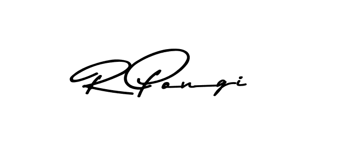 Create a beautiful signature design for name R Pongi. With this signature (Asem Kandis PERSONAL USE) fonts, you can make a handwritten signature for free. R Pongi signature style 9 images and pictures png