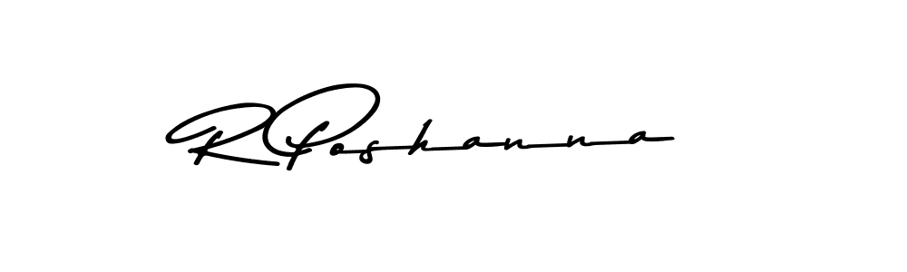 Similarly Asem Kandis PERSONAL USE is the best handwritten signature design. Signature creator online .You can use it as an online autograph creator for name R Poshanna. R Poshanna signature style 9 images and pictures png