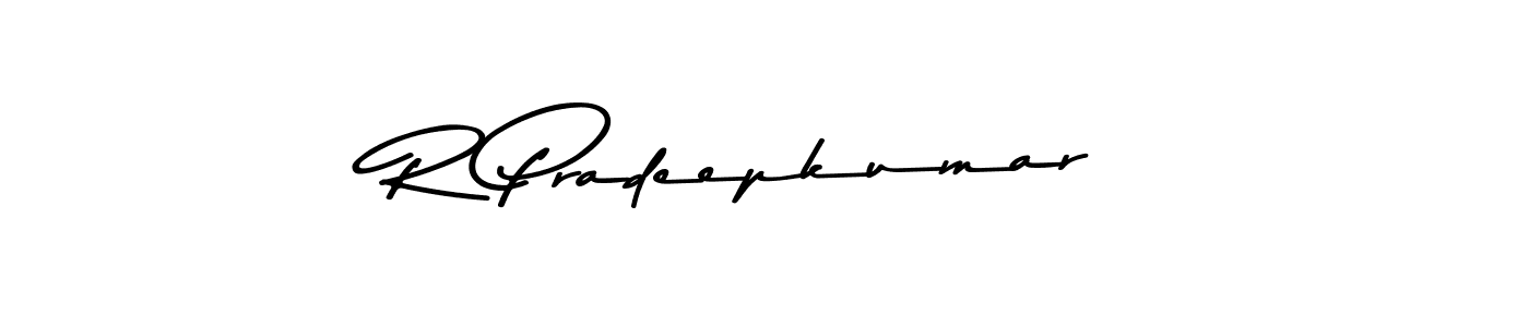 Design your own signature with our free online signature maker. With this signature software, you can create a handwritten (Asem Kandis PERSONAL USE) signature for name R Pradeepkumar. R Pradeepkumar signature style 9 images and pictures png