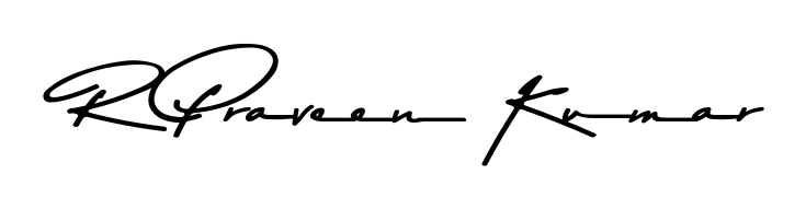 Express your personality with a custom R Praveen Kumar signature crafted with Asem Kandis PERSONAL USE typography. Free transparent PNG download available. R Praveen Kumar signature style 9 images and pictures png
