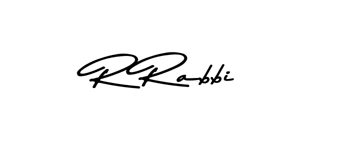 You should practise on your own different ways (Asem Kandis PERSONAL USE) to write your name (R Rabbi) in signature. don't let someone else do it for you. R Rabbi signature style 9 images and pictures png