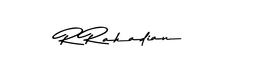 Design your own signature with our free online signature maker. With this signature software, you can create a handwritten (Asem Kandis PERSONAL USE) signature for name R Rahadian. R Rahadian signature style 9 images and pictures png