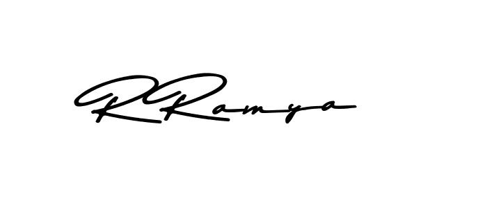 Design your own signature with our free online signature maker. With this signature software, you can create a handwritten (Asem Kandis PERSONAL USE) signature for name R Ramya. R Ramya signature style 9 images and pictures png