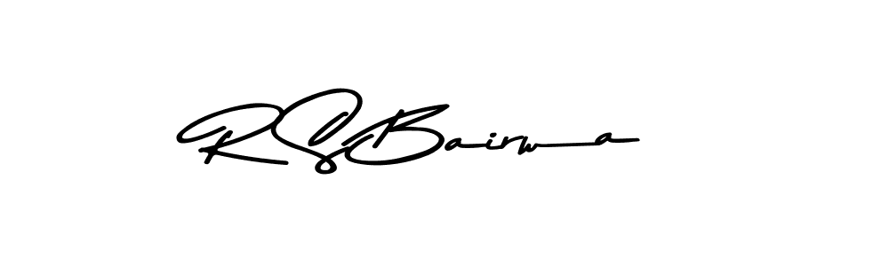 Create a beautiful signature design for name R S Bairwa. With this signature (Asem Kandis PERSONAL USE) fonts, you can make a handwritten signature for free. R S Bairwa signature style 9 images and pictures png