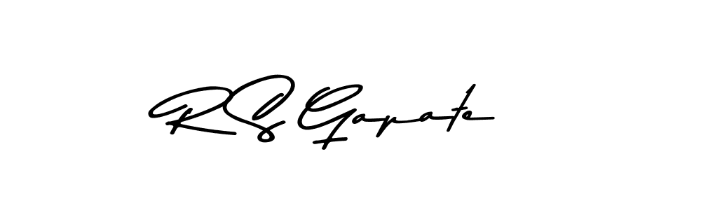 This is the best signature style for the R S Gapate name. Also you like these signature font (Asem Kandis PERSONAL USE). Mix name signature. R S Gapate signature style 9 images and pictures png