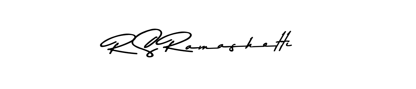 How to make R S Ramashetti name signature. Use Asem Kandis PERSONAL USE style for creating short signs online. This is the latest handwritten sign. R S Ramashetti signature style 9 images and pictures png