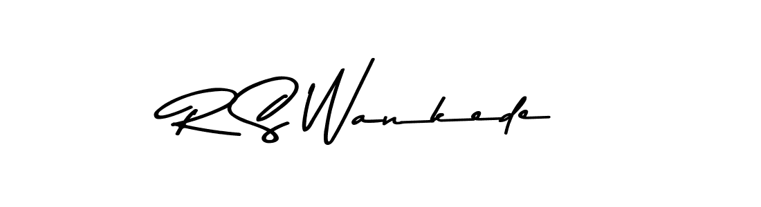 Design your own signature with our free online signature maker. With this signature software, you can create a handwritten (Asem Kandis PERSONAL USE) signature for name R S Wankede. R S Wankede signature style 9 images and pictures png
