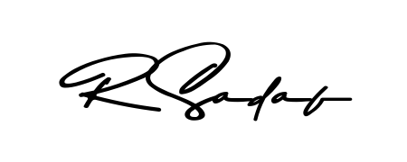 The Asem Kandis PERSONAL USE signature style provides a bold statement for name R Sadaf. Designed for business owners, executives, and leaders. R Sadaf signature style 9 images and pictures png