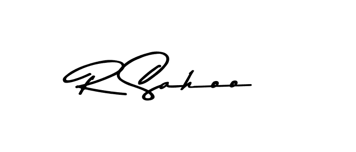 Make a beautiful signature design for name R Sahoo. With this signature (Asem Kandis PERSONAL USE) style, you can create a handwritten signature for free. R Sahoo signature style 9 images and pictures png