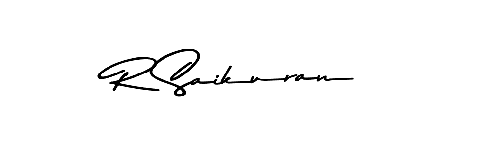 Make a beautiful signature design for name R Saikuran. With this signature (Asem Kandis PERSONAL USE) style, you can create a handwritten signature for free. R Saikuran signature style 9 images and pictures png