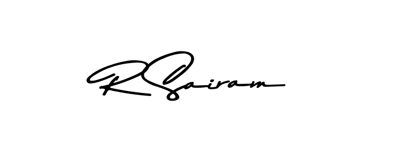 Make a beautiful signature design for name R Sairam. With this signature (Asem Kandis PERSONAL USE) style, you can create a handwritten signature for free. R Sairam signature style 9 images and pictures png