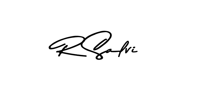 How to make R Salvi name signature. Use Asem Kandis PERSONAL USE style for creating short signs online. This is the latest handwritten sign. R Salvi signature style 9 images and pictures png