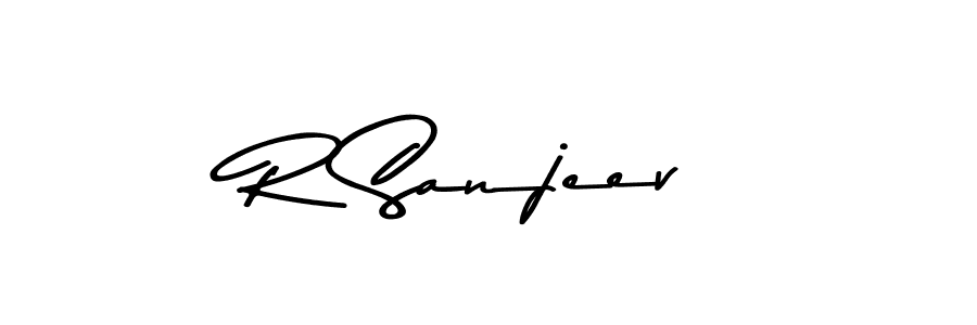 Create a beautiful signature design for name R Sanjeev. With this signature (Asem Kandis PERSONAL USE) fonts, you can make a handwritten signature for free. R Sanjeev signature style 9 images and pictures png