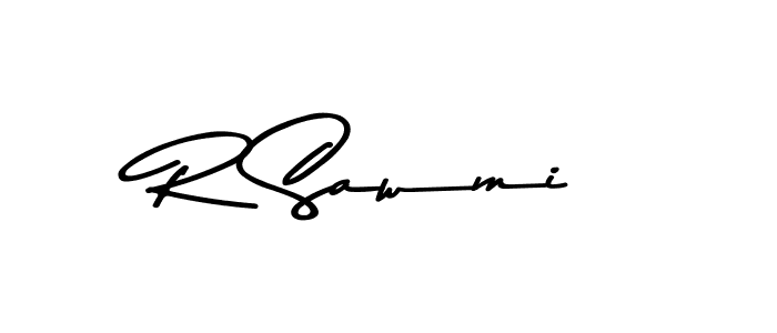 How to make R Sawmi name signature. Use Asem Kandis PERSONAL USE style for creating short signs online. This is the latest handwritten sign. R Sawmi signature style 9 images and pictures png