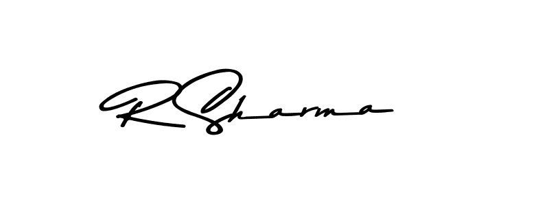 You should practise on your own different ways (Asem Kandis PERSONAL USE) to write your name (R Sharma) in signature. don't let someone else do it for you. R Sharma signature style 9 images and pictures png