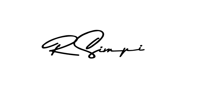 Also You can easily find your signature by using the search form. We will create R Simpi name handwritten signature images for you free of cost using Asem Kandis PERSONAL USE sign style. R Simpi signature style 9 images and pictures png