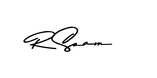 The best way (Asem Kandis PERSONAL USE) to make a short signature is to pick only two or three words in your name. The name R Soam include a total of six letters. For converting this name. R Soam signature style 9 images and pictures png