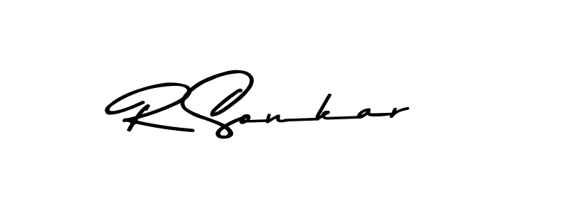 How to make R Sonkar signature? Asem Kandis PERSONAL USE is a professional autograph style. Create handwritten signature for R Sonkar name. R Sonkar signature style 9 images and pictures png