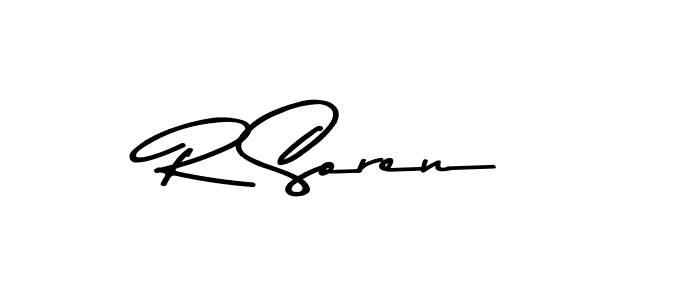 Make a beautiful signature design for name R Soren. With this signature (Asem Kandis PERSONAL USE) style, you can create a handwritten signature for free. R Soren signature style 9 images and pictures png