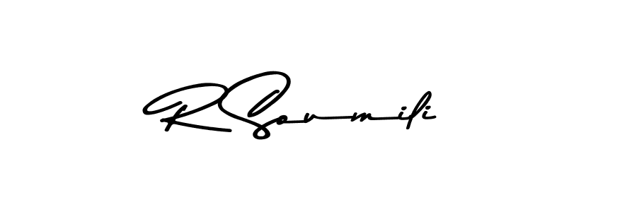 Check out images of Autograph of R Soumili name. Actor R Soumili Signature Style. Asem Kandis PERSONAL USE is a professional sign style online. R Soumili signature style 9 images and pictures png