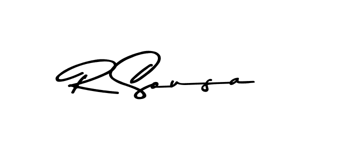 How to make R Sousa name signature. Use Asem Kandis PERSONAL USE style for creating short signs online. This is the latest handwritten sign. R Sousa signature style 9 images and pictures png