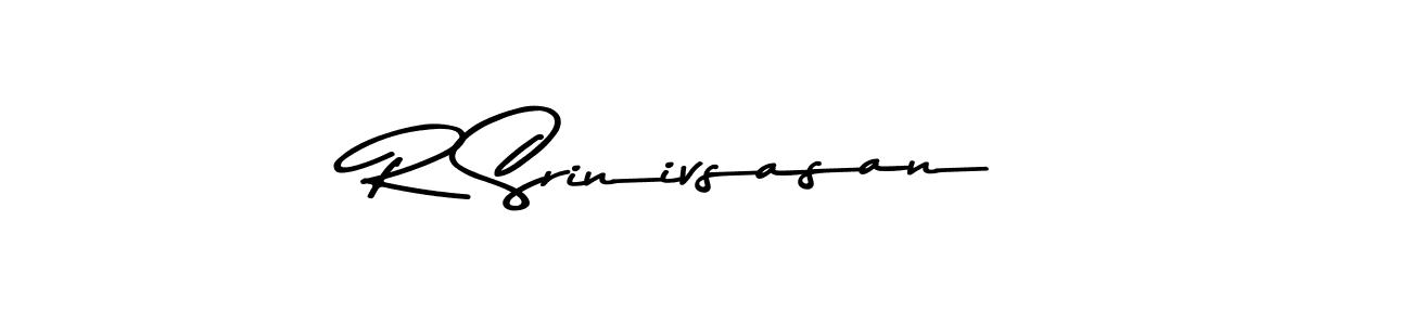 How to make R Srinivsasan name signature. Use Asem Kandis PERSONAL USE style for creating short signs online. This is the latest handwritten sign. R Srinivsasan signature style 9 images and pictures png