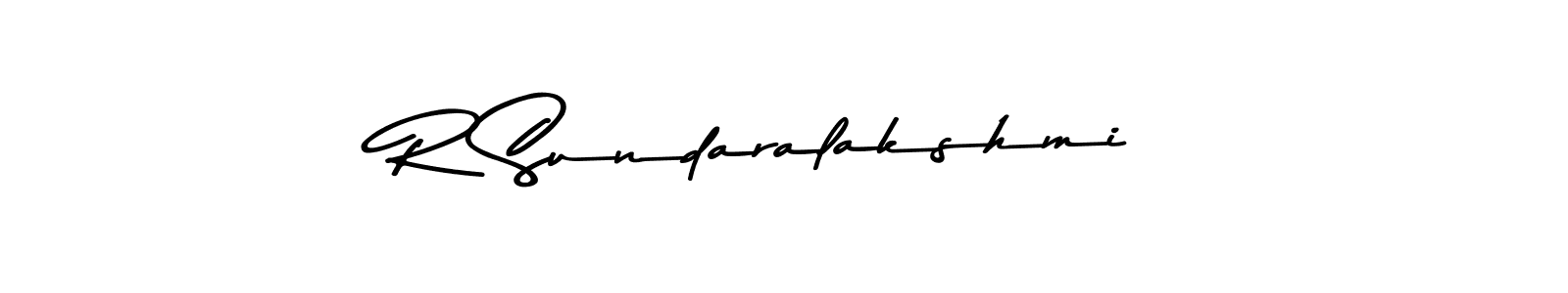 How to make R Sundaralakshmi name signature. Use Asem Kandis PERSONAL USE style for creating short signs online. This is the latest handwritten sign. R Sundaralakshmi signature style 9 images and pictures png