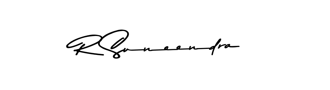 The best way (Asem Kandis PERSONAL USE) to make a short signature is to pick only two or three words in your name. The name R Suneendra include a total of six letters. For converting this name. R Suneendra signature style 9 images and pictures png