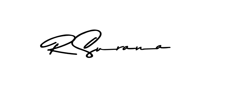 Make a beautiful signature design for name R Surana. With this signature (Asem Kandis PERSONAL USE) style, you can create a handwritten signature for free. R Surana signature style 9 images and pictures png