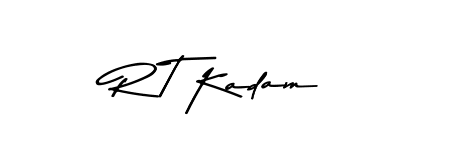 Use a signature maker to create a handwritten signature online. With this signature software, you can design (Asem Kandis PERSONAL USE) your own signature for name R T Kadam. R T Kadam signature style 9 images and pictures png