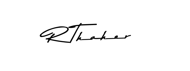 Design your own signature with our free online signature maker. With this signature software, you can create a handwritten (Asem Kandis PERSONAL USE) signature for name R Thaher. R Thaher signature style 9 images and pictures png