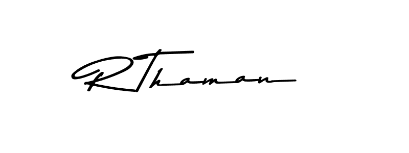 Design your own signature with our free online signature maker. With this signature software, you can create a handwritten (Asem Kandis PERSONAL USE) signature for name R Thaman. R Thaman signature style 9 images and pictures png