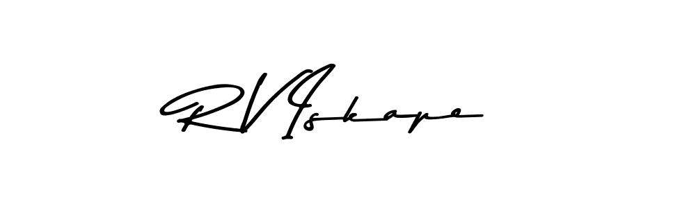 The best way (Asem Kandis PERSONAL USE) to make a short signature is to pick only two or three words in your name. The name R V Iskape include a total of six letters. For converting this name. R V Iskape signature style 9 images and pictures png