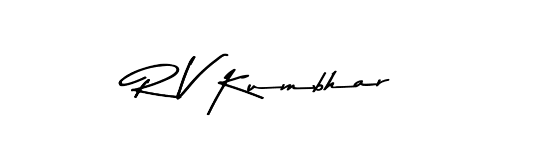 This is the best signature style for the R V Kumbhar name. Also you like these signature font (Asem Kandis PERSONAL USE). Mix name signature. R V Kumbhar signature style 9 images and pictures png