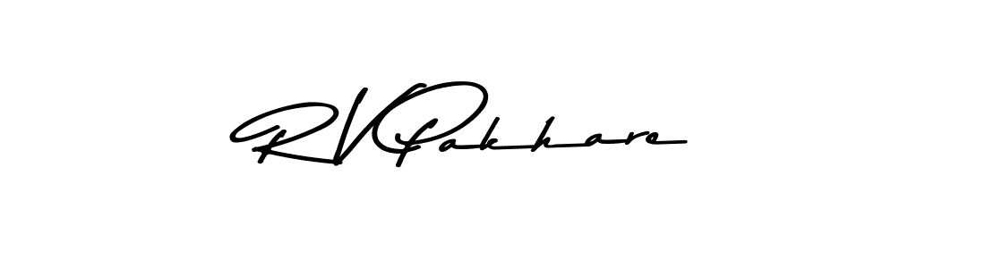 How to make R V Pakhare signature? Asem Kandis PERSONAL USE is a professional autograph style. Create handwritten signature for R V Pakhare name. R V Pakhare signature style 9 images and pictures png