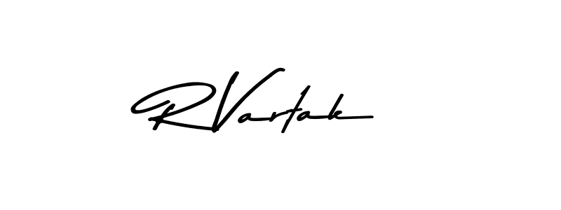 Make a beautiful signature design for name R Vartak. With this signature (Asem Kandis PERSONAL USE) style, you can create a handwritten signature for free. R Vartak signature style 9 images and pictures png