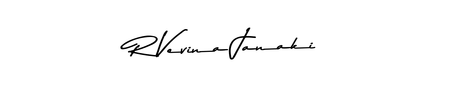 You should practise on your own different ways (Asem Kandis PERSONAL USE) to write your name (R Vevina Janaki) in signature. don't let someone else do it for you. R Vevina Janaki signature style 9 images and pictures png