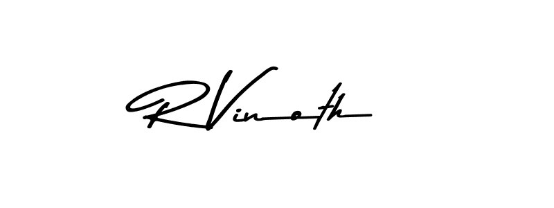 You should practise on your own different ways (Asem Kandis PERSONAL USE) to write your name (R Vinoth) in signature. don't let someone else do it for you. R Vinoth signature style 9 images and pictures png