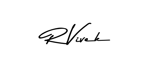 if you are searching for the best signature style for your name R Vivek. so please give up your signature search. here we have designed multiple signature styles  using Asem Kandis PERSONAL USE. R Vivek signature style 9 images and pictures png