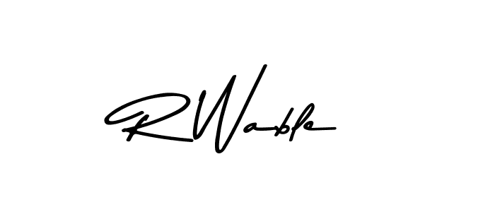 Also You can easily find your signature by using the search form. We will create R Wable name handwritten signature images for you free of cost using Asem Kandis PERSONAL USE sign style. R Wable signature style 9 images and pictures png