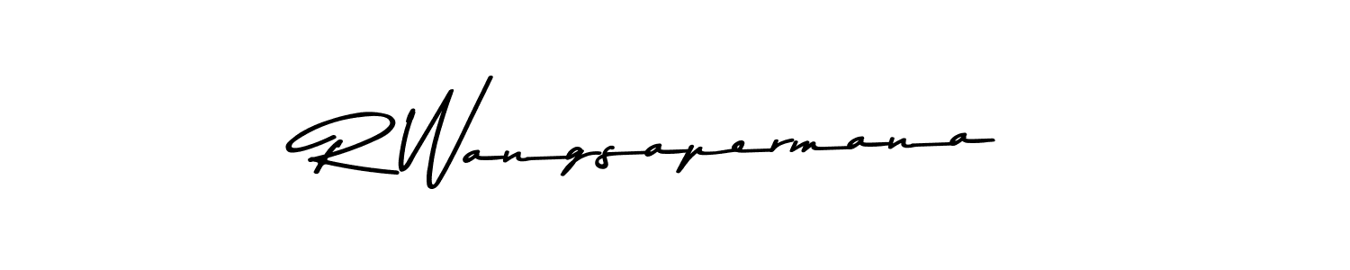 Create a beautiful signature design for name R Wangsapermana. With this signature (Asem Kandis PERSONAL USE) fonts, you can make a handwritten signature for free. R Wangsapermana signature style 9 images and pictures png
