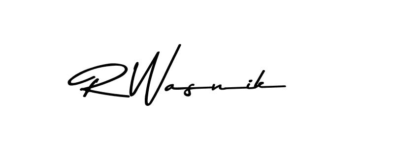 Design your own signature with our free online signature maker. With this signature software, you can create a handwritten (Asem Kandis PERSONAL USE) signature for name R Wasnik. R Wasnik signature style 9 images and pictures png