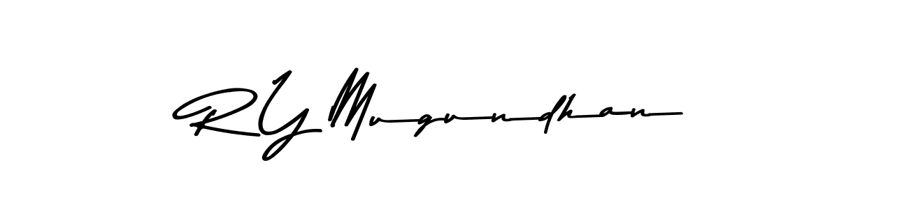 Asem Kandis PERSONAL USE is a professional signature style that is perfect for those who want to add a touch of class to their signature. It is also a great choice for those who want to make their signature more unique. Get R Y Mugundhan name to fancy signature for free. R Y Mugundhan signature style 9 images and pictures png
